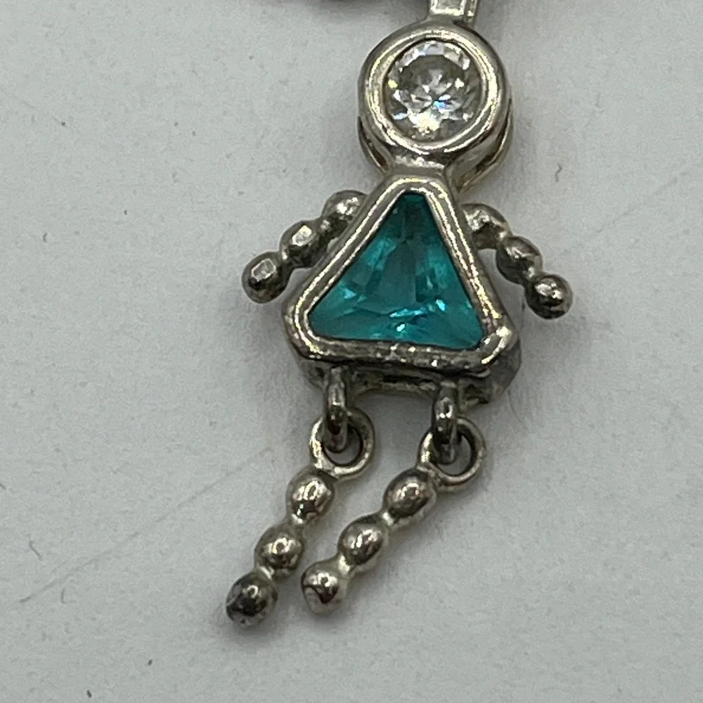 Silver 925 Ball Bead Chain Birthstone Kids Charm‎ Pendants Aug Feb. Dec Necklace